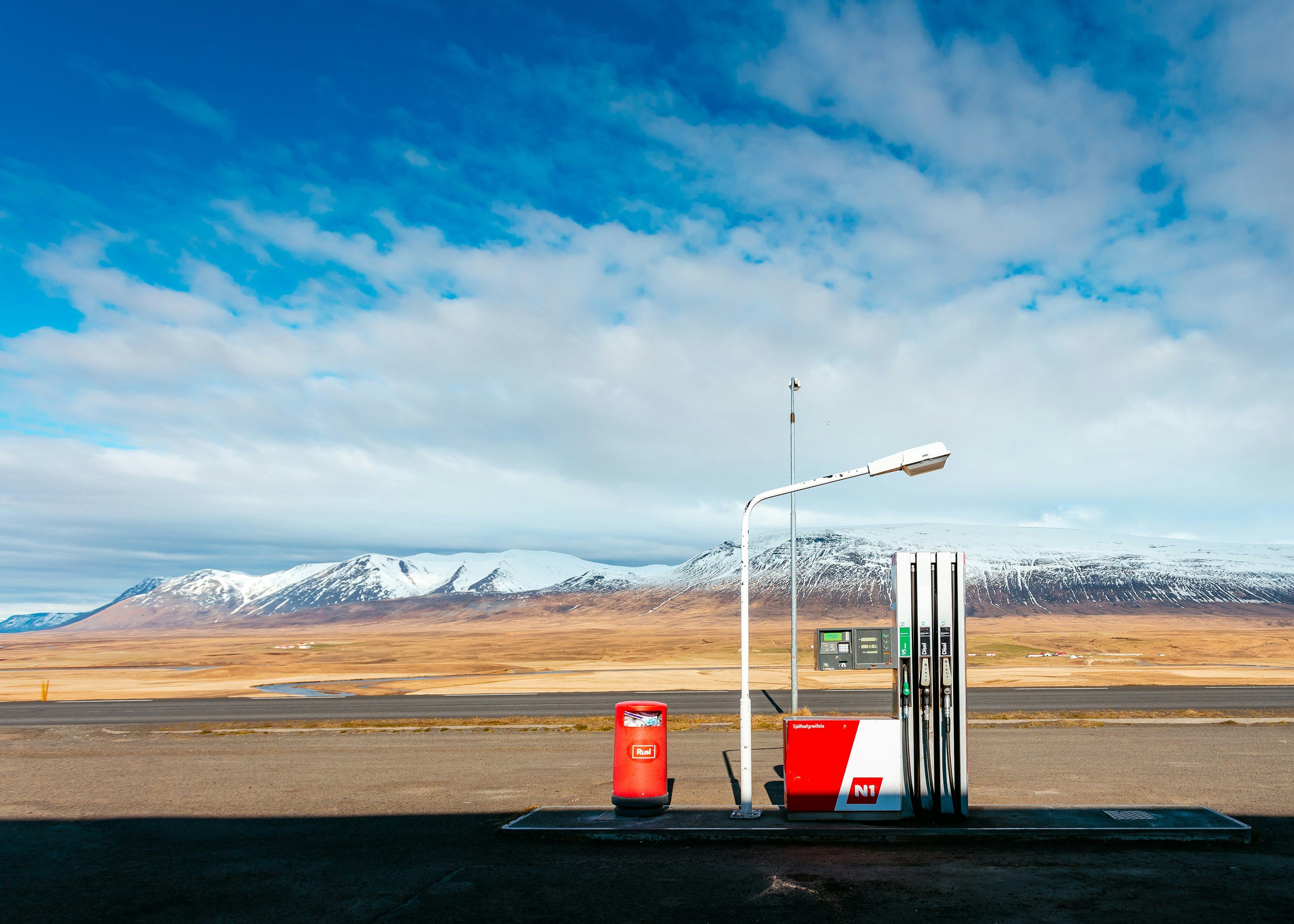 Remote fuel station in a winter landscape — illustrating the importance of fleet card access across Canada